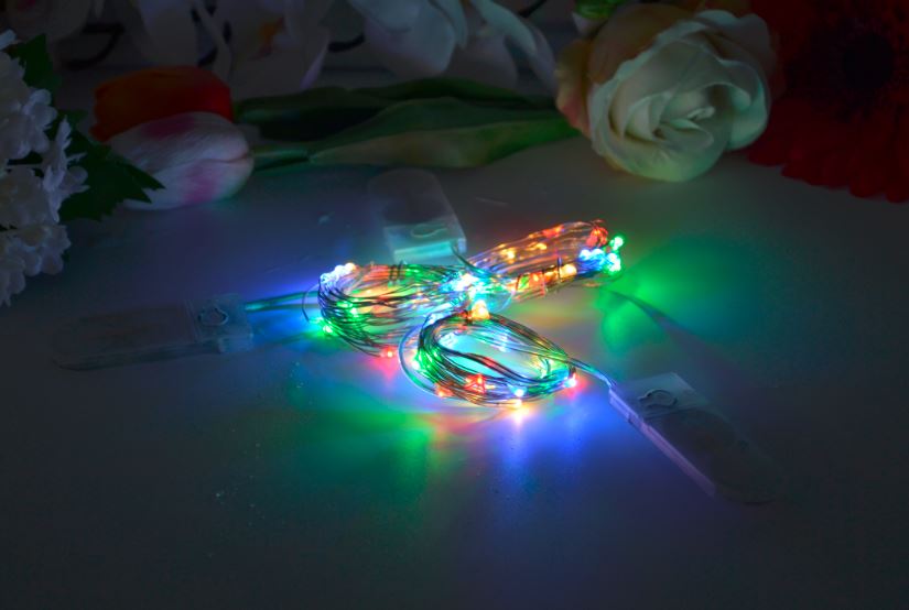 LED SEED WIRE LIGHT WITH MINI BATTERY PACK - 2m