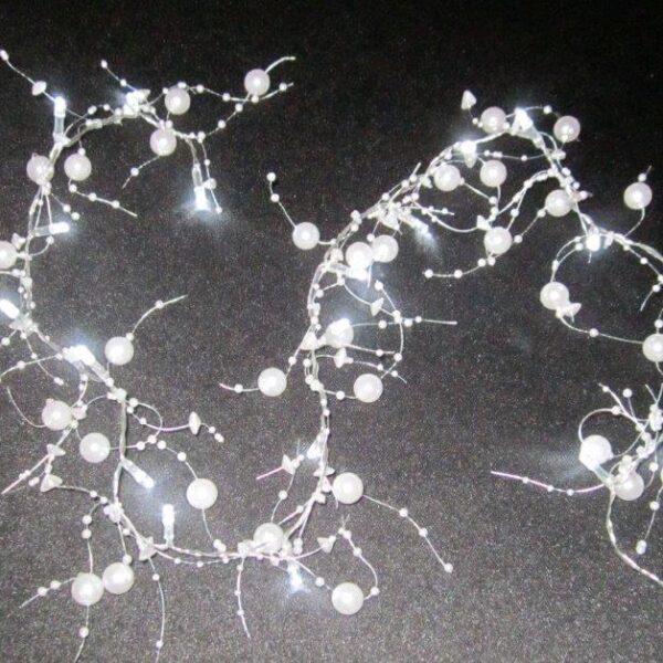 LED CRYSTAL GARLAND WITH WHITE LED LIGHTS